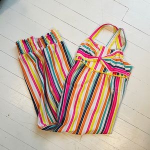 Girls Betsy Johnson sparkly rainbow jumpsuit girls size 6